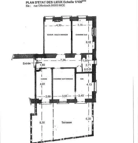 Apartmán Superbe De 105 M2, Hyper Centre Avec Terrasse, Parking, A 5 Min De La Nice